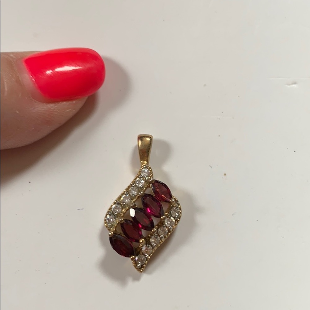 Genuine Amethyst and. Diamond pendant .  Wow